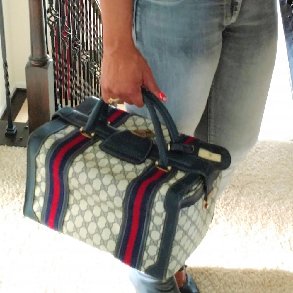 Vintage Gucci Train Case Vanity Travel Overnight